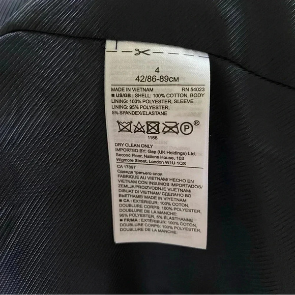 Banana Republic Striped Bow Jacket Sz 4 - Picture 6 of 8